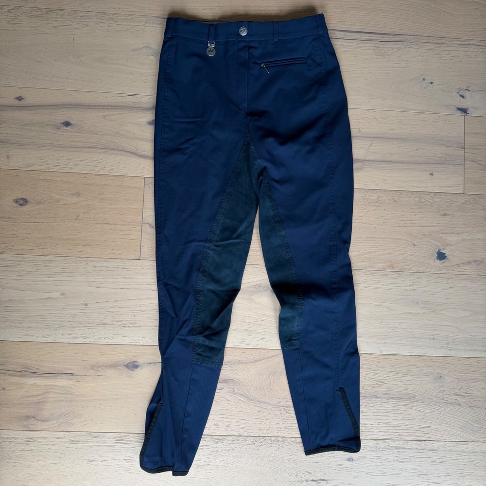 Pikeur Navy Blue Full Seat Equestrian Riding Breeches Womens Size USA 26